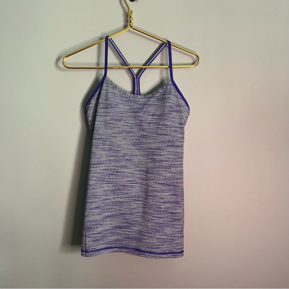 Lululemon heathered purple power‎ Y tank